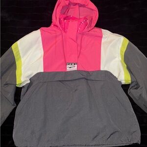 PUMA Pink & Gray Colorblock Hooded Anorak